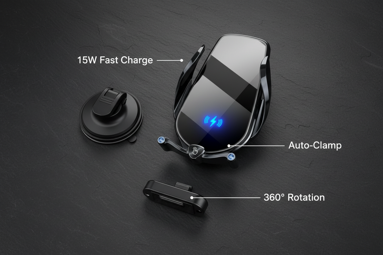 Wireless Car Charger – Feature Callout