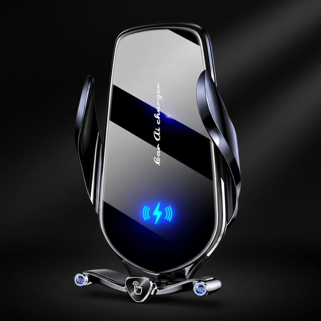 Wireless Car Charger - LED Close-Up