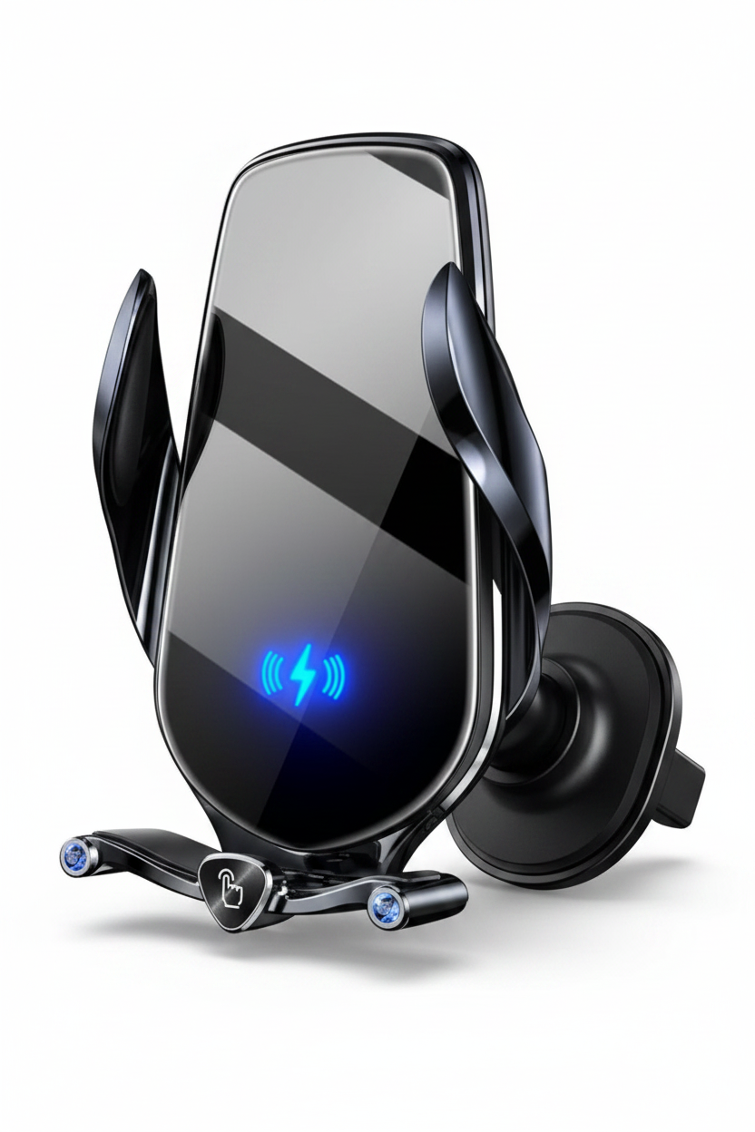 Wireless Car Charger - White Background